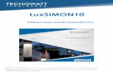 LuxSIMON10 - Tecnowatt · 5. Cálculos: Após definir o tipo de luminária e o fluxo luminoso da lâmpada / LED, selecionar cálculos. 1°passo colocar o nível médio para o ambiente