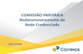 COMISSÃO PARITÁRIA Redimensionamento da Rede …blog.correios.com.br/.../uploads/2016/...Rede-Credenciada-14-11-16.pdf · 06047087 - REDE D OR SÃO LUIZ S/A 534.779 518.936 3,05%