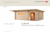 Sauna exterior LAVA 375 x 319 x 270 cm - sentiotec.com · Espessura da parede: 70 mm ... 1 aparafusadora sem fios com pontas para parafusos em cruz e Torx ... Abb 1.30 Abb 1.31 Abb