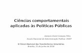 Ciências comportamentais aplicadas às Políticas Públicasportal.convenios.gov.br/images/docs/CGCAT/apresentacoes/III_Forum/... · humanos se comportam e tomam decisões na vida