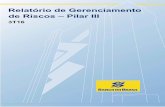 1 Relatório de Gerenciamento de Riscos – Pilar III · Relatório de Gerenciamento de Risco_3T16 8 Glossário de Siglas ACP Adicional de Capital Principal Audit Auditoria Interna