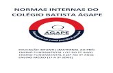 NORMAS INTERNAS DO COLÉGIO BATISTA ÁGAPEcolegioagape.org.br/site/wp-content/uploads/2018/01/Normas-Colegio... · imprescindível para o sucesso da educação dos nossos alunos,