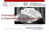 Corrupção a importância da prevenção · O quadro de crimes do Código Penal ... Política integrada de promoção da qualidade do serviço público e da gestão de riscos - Cartas