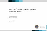 PEC 241/2016 e o Novo Regime Fiscal do Brasil - camara.leg.br · A PEC 241/2016 e o Novo Regime Fiscal do Brasil A nossa crise decorre de razões domésticas. Não se trata de consequência