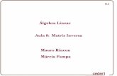 Álgebra Linear Aula 9: Matriz Inversa Mauro Rincon Márcia ...dcc.ufrj.br/~rincon/Disciplinas/Algebra Linear/Aula_009.pdf · 9.1 Álgebra Linear Mauro Rincon Márcia Fampa Aula 9: