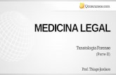 MEDICINA LEGAL - qcon-assets-production.s3.amazonaws.com · MEDICINA LEGAL Prof. Thiago Jordace TanatologiaForense (Parte II) Tanatologia Forense SINAL DE CERTEZA DE MORTE PARA FINS