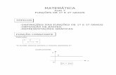 MATEMÁTICA - pontoestetica.com.brpontoestetica.com.br/.../Matematica/7-Funcoes-de-1-e-2-grau.pdf · 2) A velocidade do sangue no interior de uma artéria, é dada em mm/s pela função