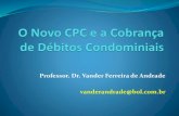 Professor. Dr. Vander Ferreira de Andrade …...vanderandrade@bol.com.br A Realidade Econômica dos Condomínios Condomínios Multimodalidade Multifuncionalidade Empresarialidade Contratualidade