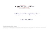 Manual de Operações AG 30 Plus - chequetron.com.brchequetron.com.br/manuais/AG_30_Plus.pdf · • Cliente DHCP • IP Fixo • Cliente PPPoE Interface LAN: • DHCP Avançado fixando