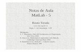 Notas de Aula MatLab - 5 - IME-USPrt/mmfina/NotMat5.pdf · Edit. Érica, 2000 K. Chen et al., Mathematical explorations with MatLab, ... Como construir GUI para função Desenhar