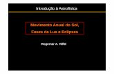 Movimento Anual do Sol, Fases da Lua e Eclipsesw3.ufsm.br/rogemar/fsc1057/aulas/aula3_anual_eclipse.pdf · θI = 90 0 – 53 0 = 37 0 do horizonte IV/I I = (E Z/A V)/(E Z/A I) ...