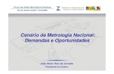 Cenrio da Metrologia Nacional: Demandas e Oportunidades .metrologia, normaliza§£o e ... Metrologia