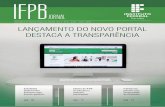 Informativo do Instituto Federal da Paraíba - IFPB · uma página do plano de ação e de trabalho ... vas de basquete, handebol, futsal, fute-bol, ... de aula neste semestre.