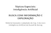 Tópicos Especiais: Inteligência Artificial Ricardo Antonello · Busca com informação e exploração Parte 1 Capítulo 4 – Russell & Norvig Seção 4.1 3 Inteligência Artificial