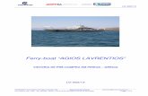 Ferry-boat “AGIOS LAVRENTIOS” - agerba.ba.gov.br 3.pdf · Em resumo, a condição operacional atual da embarcação é muito boa e os ajustes necessários para a operação na