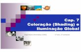 Cap. 7 Coloração (Shading) e Iluminação Globalagomes/cg/teoricas/07-coloracao.pdf · Coloração de Phong não é o mesmo que iluminação de Phong, embora sejam conceitos às