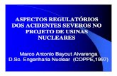 ASPECTOS REGULATÓRIOS DOS ACIDENTES SEVEROS NO … Antonio -ACIDENTES... · NUCLEARES Marco Antonio Bayout Alvarenga D.Sc. Engenharia Nuclear (COPPE,1997) 1. ... O GERENCIAMENTO