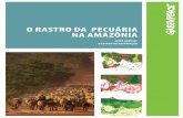 O RASTRO DA PECUÁRIA NA AMAZÔNIA - greenpeace.org.br · Para isso, deve zerar o desmatamento até 2015, por meio de metas ambiciosas de redução, ... acompanhado de constante pressão