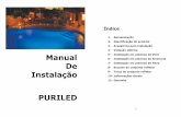 1- 2- Vedação elétrica Manual De Instalação PURILED Purled.pdf · instalação do fabricante da piscina. Localize sob o bolsão os furos de fixação fixe a flange através dos