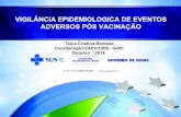 VIGILÂNCIA EPIDEMIOLOGICA DE EVENTOS ADVERSOS … · Sistema de Vigilância Epidemiológica de Eventos Adversos Pós Vacinação Vigilância em saúde pública: “ É a observação