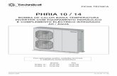 PHRIA 10 / 14 - technibel.com · - utilizar uma balança e uma garrafa de R 410 A com um ... aquecimento global (PAG) = 1975 - ... com protecção térmica