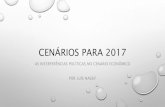 Cenários prováveis para 2017 - sebraers.com.br 2016 - Cenarios para 2017... · •o monitoramento do processo de urbanizaÇÃo e a gestÃo sustentÁvel do SEU CRESCIMENTO SERÃO