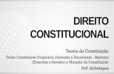 DIREITO CONSTITUCIONAL · Estado, quem tem o poder de criar uma Constituição? ... - “É o poder que produz a Constituição e institui uma nova ordem jurídica estatal” ...