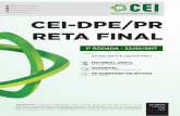 RETA FINAL - .RETA FINAL. pg. 2 1 RODADA - 22/02/2017 CEI-DPEPR REA FIA PROFESSORES Caio Paiva