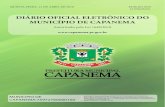 DIÁRIO OFICIAL ELETRÔNICO DO MUNICÍPIO DE CAPANEMA · 32 carteira de vacinaÇÃo conforme modelo da secretaria municipal de saÚde de cap-anema-pr, com dimensÕes de 15 x 45 cm,