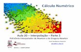 343o parte 3.pptx) - cin.ufpe.brif215/slides/2014-1/Aula_20_-_Calculo_Numerico... · Aula 20 –Interpolação –Parte 3 Polinômio Interpolador de Newton e de Gregory-Newton Prof.