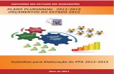 Subsídios para Elaboração do PPA 2012-2015§ão_PPA_2012... · órgãos que compõem o Governo do Estado do Maranhão para elaboração da programação do Plano ... de trabalho