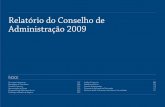 Relatório do Conselho de Administração 2009 · A crise financeira iniciada no segundo semestre de 2007 prolongou ... necessidade de revisão de modelos de crescimento de muitas