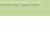 SOCIOLOGIA DO AMBIENTE 2013/2014 - Técnico Lisboa · Técnica usualmente utilizada na fase exploratória de uma ... Entrevista directiva (ou inquérito por questionário) É constituída