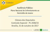 Apresentação do PowerPoint - camara.leg.br · 61.619 pessoas foram vítimas de homicídio no Brasil no ano de 2016, correspondendo a uma taxa de 29,9 homicídios por 100.000 habitantes.