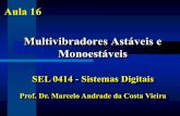 Multivibradores Astáveis e Monoestáveis - IRIS SERVERiris.sel.eesc.usp.br/sel414m/Aula 16 - Multivibradores Astaveis e... · CI LM555 –Astável Comercial R A≥ 1 kΩ C ≥ 500pF