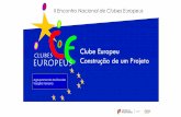 Clube Europeu Construção de um Projeto · como elaborar um projeto? refletir: - o que É um projeto? - quais as caracterÍsticas bÁsicas de um projeto? - como criar, planear e