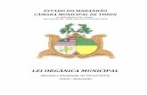 LEI ORGÂNICA MUNICIPAL - timon.ma.gov.brtimon.ma.gov.br/semgov/leis/LEI_ORGANICA_DE_TIMON_A_TUALIZACAO_12... · LEI ORGÂNICA DO MUNICÍPIO DE TIMON MARANHÃO PREÂMBULO Nós, os