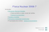 Física Nuclear 2006-7 - se.ctn.tecnico.ulisboa.pt · Modelos de (constituição do) núcleo 1º modelo nuclear (Rutherford): núcleo (esférico) de carga +Ze constituído por protões