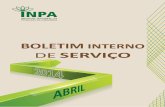 fhgf - portal.inpa.gov.brportal.inpa.gov.br/portal/arquivos/boletim/BIS/2014/BIS_04-14.pdf · Aprígio Rodrigues de Souza ... 118 Designar servidores para comissão de processo administrativo