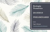 Ecologia Numérica 2018/2019 - fenix.ciencias.ulisboa.pt · –Estimação da abundância de populações naturais, em particular com ... The earth is round (P