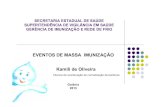 EVENTOS DE MASSA IMUNIZAÇÃO Kamilide Oliveira · Pirenópolis, Rio Quente, São Domingos, Caldas Novas e Trindade. Cobertura vacinal de febre amarela na população geral. Municípios