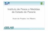 Instituto de Pesos e Medidas do Estado do Paraná · levantamento para identificar os requisitos necessários ... o custo total por peso foi de R$ 80,00 . Projetos Figura 12 – Projeto