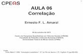 1 AULA 06 Correlação - Ernesto Amaral · correlação linear (relação quadrática, por exemplo). 14 TESTE DE HIPÓTESE FORMAL PARA CORRELAÇÃO – É possível realizar um teste