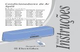 69500833 split ago12 Rev01 · 2018-05-07 · 2 Obrigado por escolher a Electrolux. Neste manual você encontra todas as informações para o uso adequado do seu Condicionador de Ar.