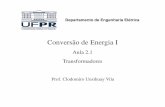 Conversão de Energia I - clodomirovilaunsihuay.weebly.comclodomirovilaunsihuay.weebly.com/.../aula_2_1_-_transformadores.pdf · • Transformadores de corrente • Transformadores