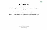 Declaração de Práticas de Certificação DPC Autoridade …icp-brasil.validcertificadora.com.br/ac-validrfb/dpc-ac-validrfbv5.pdf · Declaração de Práticas de Certificação