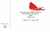 REGULAMENTO ESPECÍFICO DE VELA 2017-2018 · PDF fileclassificações, ficha inscrição, relatório atividade e autorização Encarregado de Educação (modelos disponíveis on-line/site