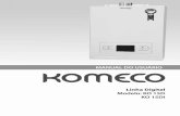MANUAL DO USUÁRIO - komeco.com.br · manual de usuário e NBR13103, onde o duto deve suportar temperatura de 200°C, ter espessura mínima de 0,5mm e ser resistente a ... (coifa,
