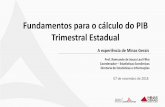 Fundamentos para o cálculo do PIB Trimestral Estadualencontro2018.anipes.org.br/docs/07112018/doc (1).pdf · O cálculo do PIB Trimestral de Minas Gerais • Elementos do SCR/Conac/IBGE: