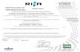 CERTIFICADO N° OHS-3331 CERTIFICATE No. … BS OHSAS... · bs ohsas 18001:2007 PROVISION OF SERVICES FOR THE EXECUTION OF CIVIL ENGINEERING, CONSTRUCTION, ASSEMBLY, RENOVATION IN